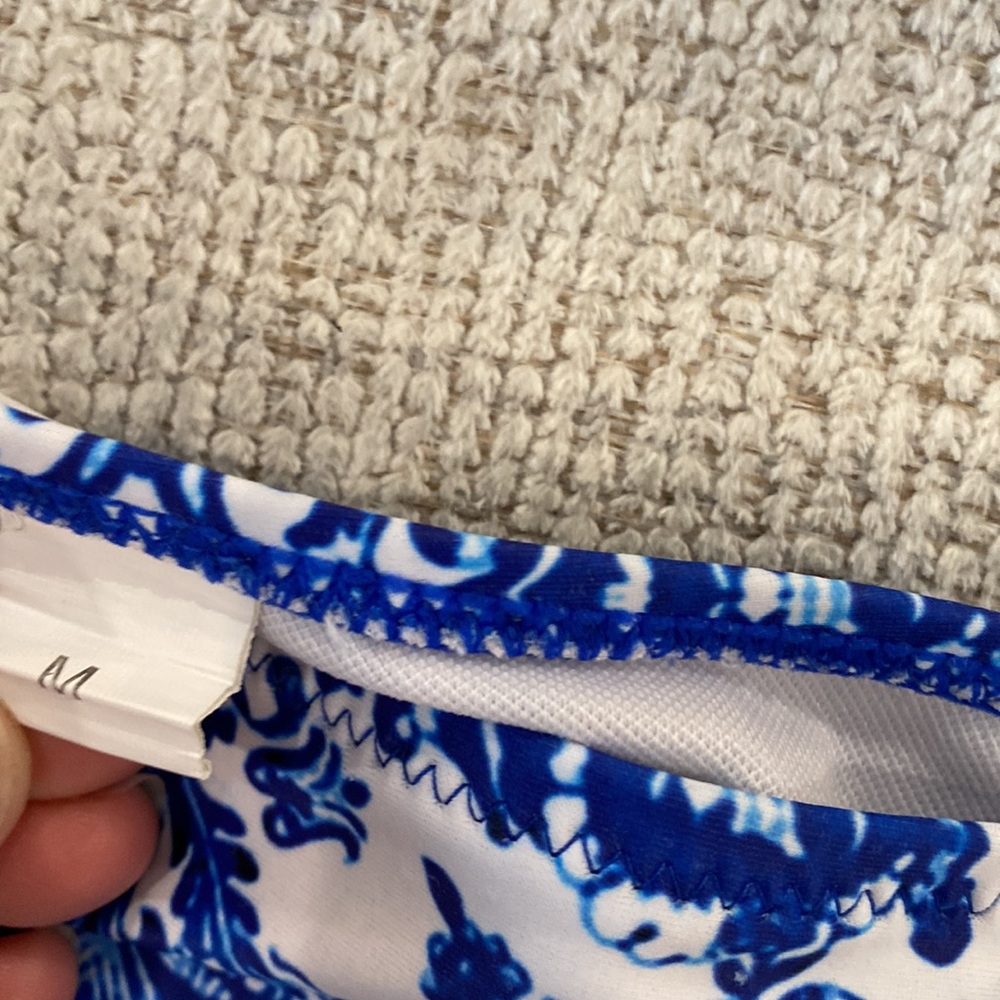 ROMWE Blue Patterned Bikini Bottom - Picture 2 of 4